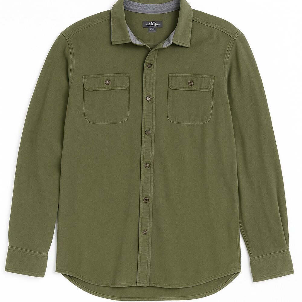 Eddie Bauer Men's Long Sleeve Button Down – XL – Olive Green – Casual Outdoors